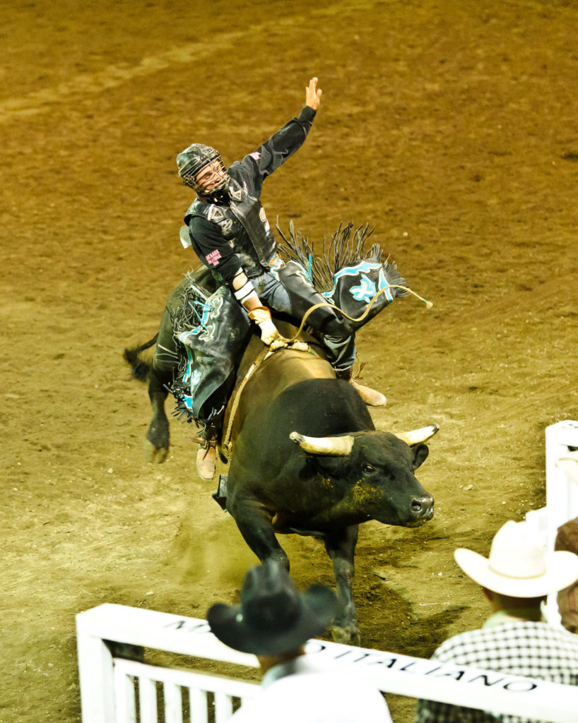 Steamboat Springs Pro Rodeo bull rider
