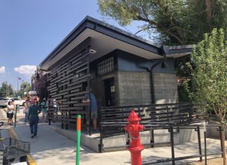 Outhouse Accolades downtown public bathroom
